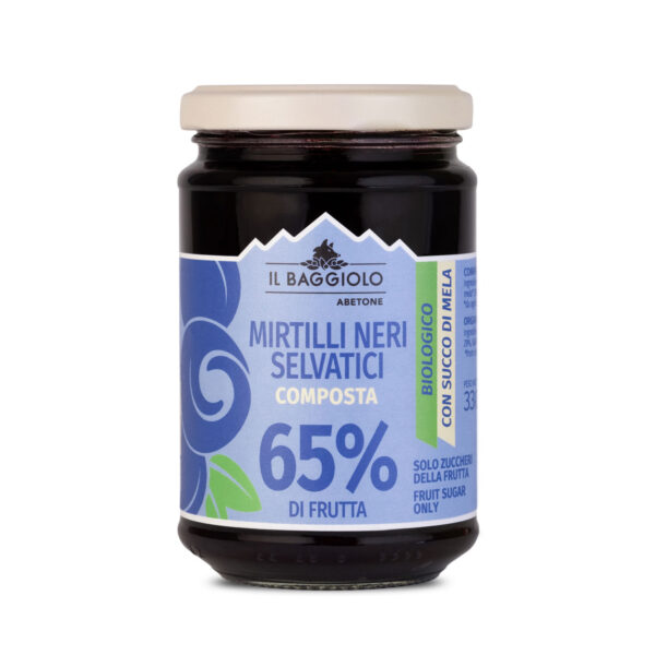Composta di mirtilli neri selvatici bio 320g